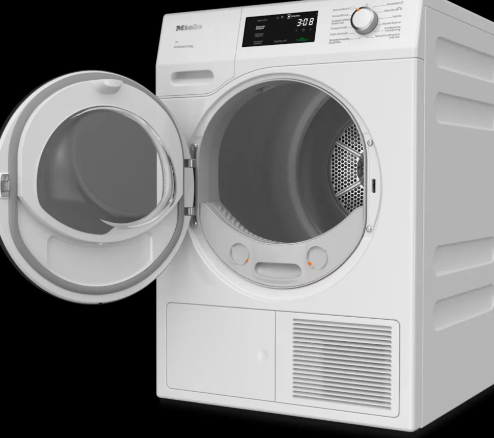 Miele Tørretumblere<Tcf770Wp Ecospeed&8Kg Lotushvid